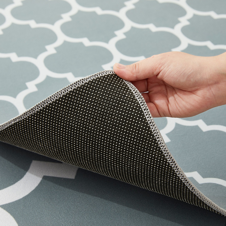Large Washable Runner Rugs Lattice Printed