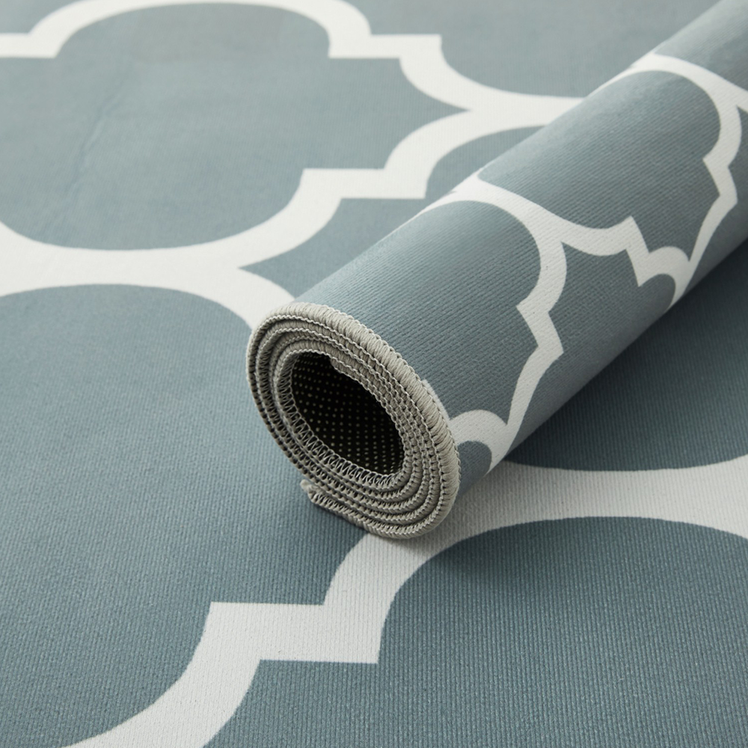 Large Washable Runner Rugs Lattice Printed