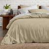 Beige Bedding Duvet Cover Set Plain