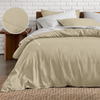Beige Bedding Duvet Cover Set Plain