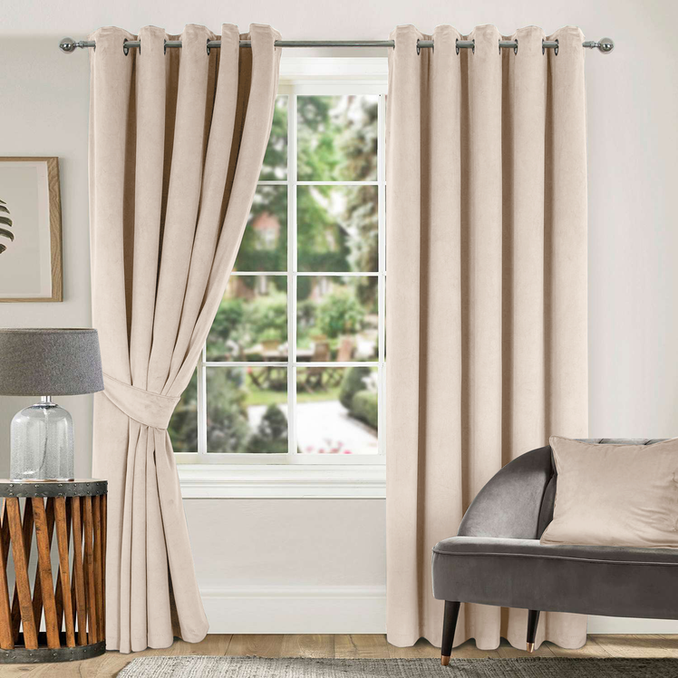 Velvet Curtains Ready Made Eyelet