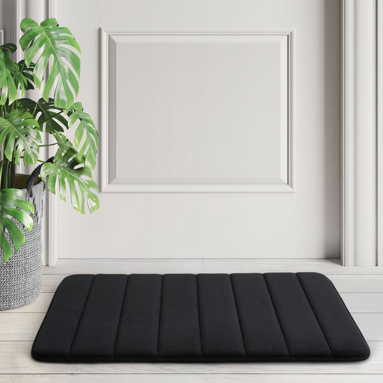 Black Bath Mat Memory Foam