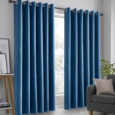 Heavy Thermal Blackout Linen Curtains For Bedroom
