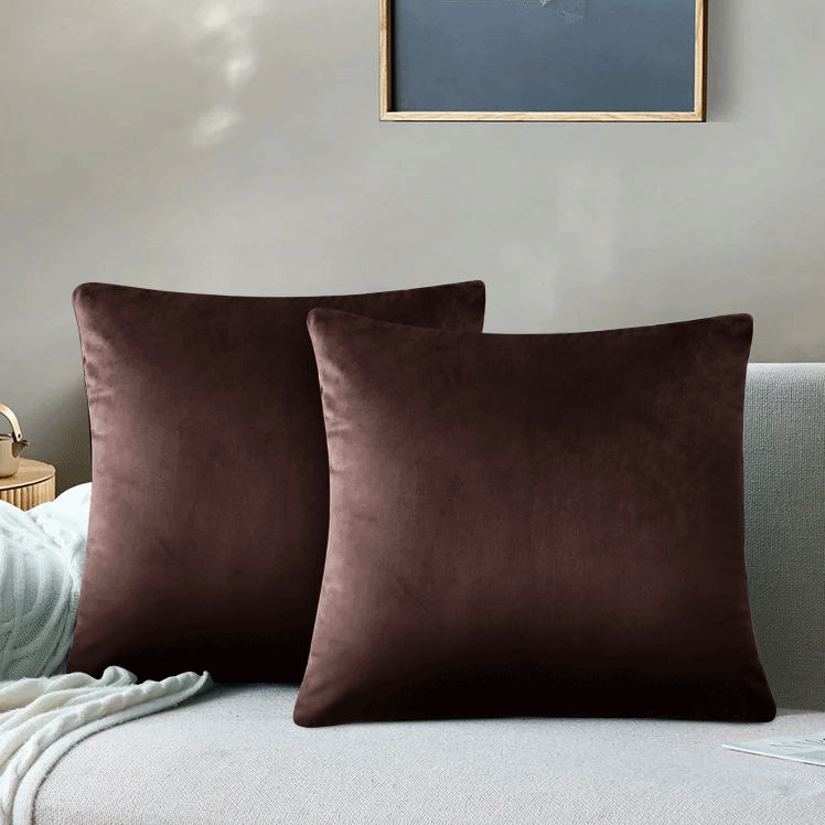 Brown Velvet Cushion Covers & Filled Cushions
