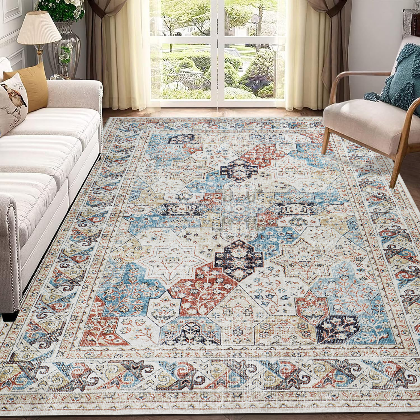 Persian Style Rug Cashmere Coastal Runner