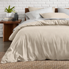 Cream Bedding Duvet Cover Set Plain