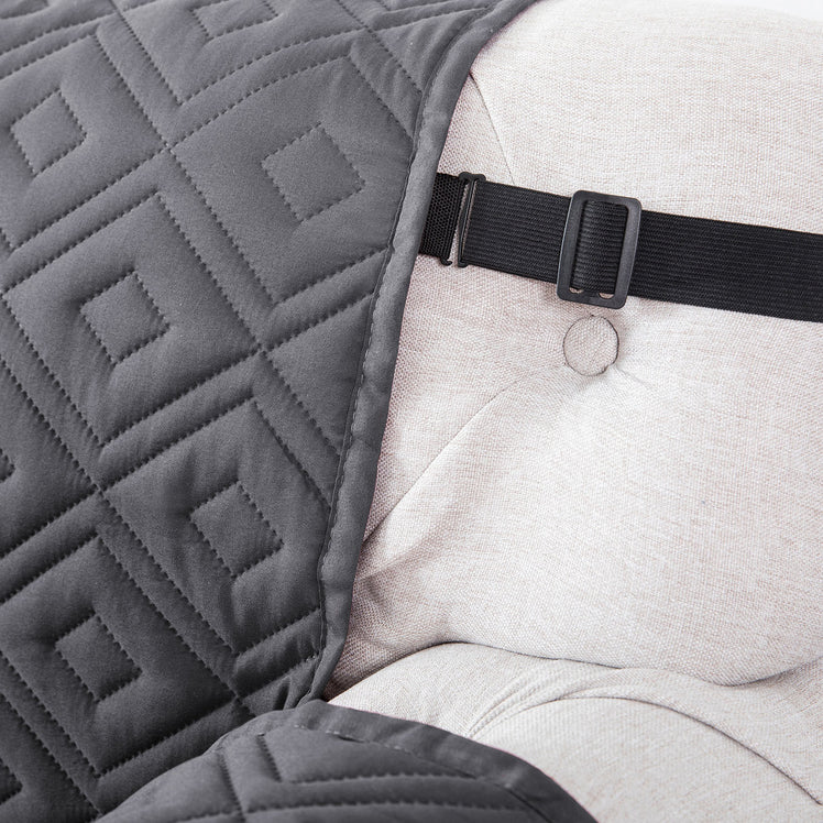 2 & 3 Seater Sofa Covers Waterproof Reversible Dark Grey/Beige