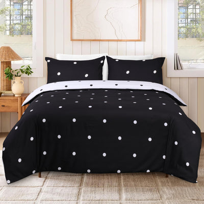 Black & White Duvet Cover Polka Dot Printed
