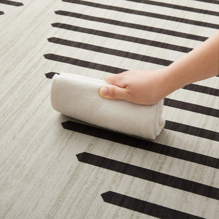 Rugs For Large Living Room Pinstripe Geometric Printed