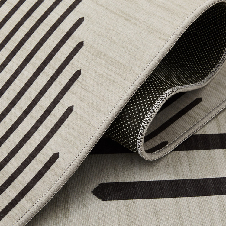 Rugs For Large Living Room Pinstripe Geometric Printed
