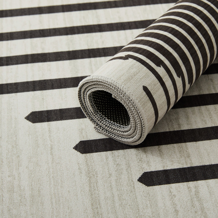 Rugs For Large Living Room Pinstripe Geometric Printed