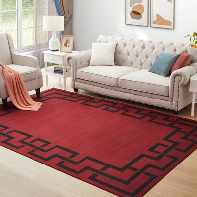 Indoor Area Rugs Greek Key Printed