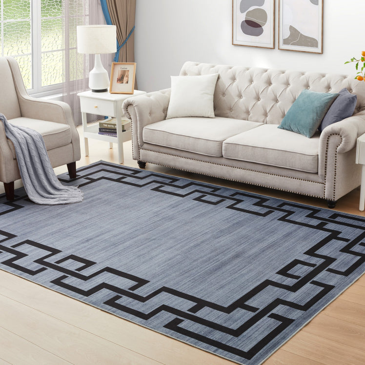 Living Room Carpet Rugs Border Printed