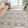 Large Bedroom Runner Rugs Distressed Printed