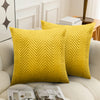 4 Pack Cushion Covers Chevron Design Velvet Fabric