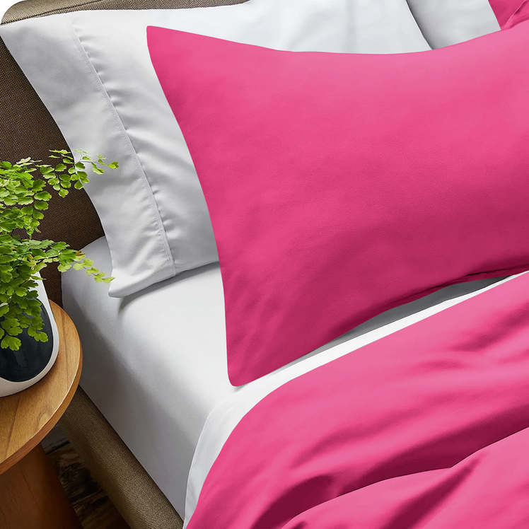 Pink Bedding Duvet Cover Set Plain