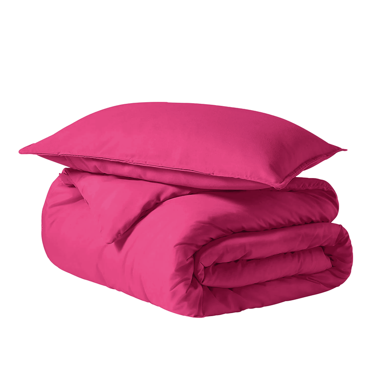 Pink Bedding Duvet Cover Set Plain