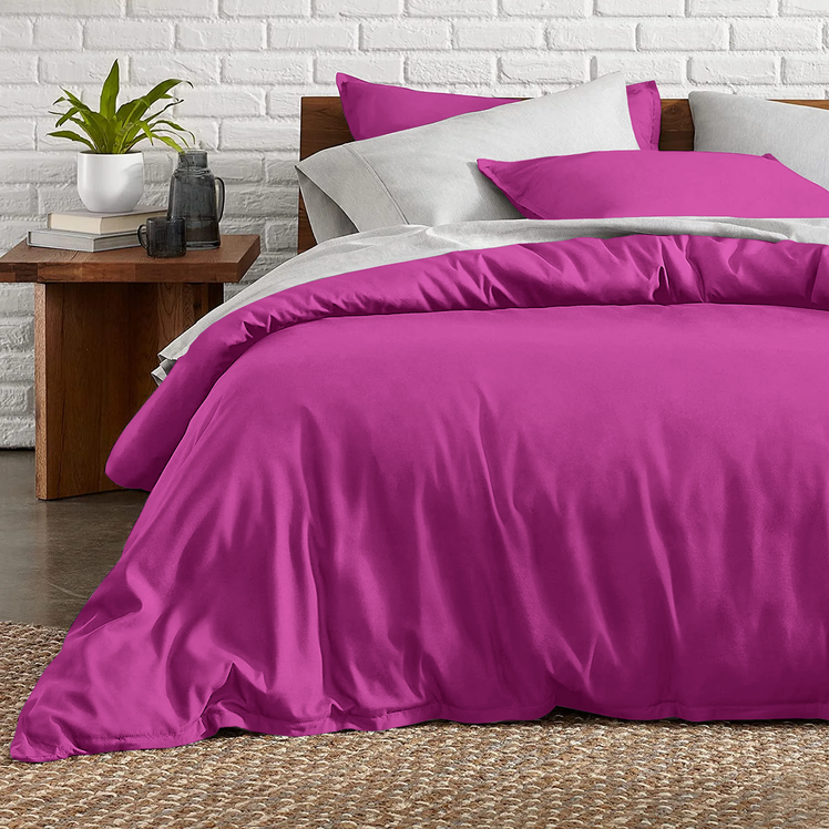 Purple Bedding Duvet Cover Set Plain