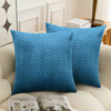4 Pack Cushion Covers Chevron Design Velvet Fabric