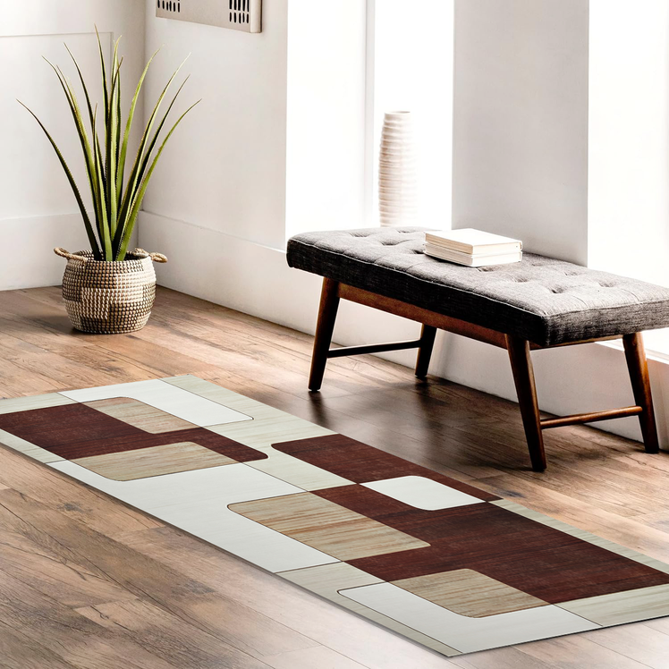 Non Slip Rugs UK For Bedroom Geometric Printed