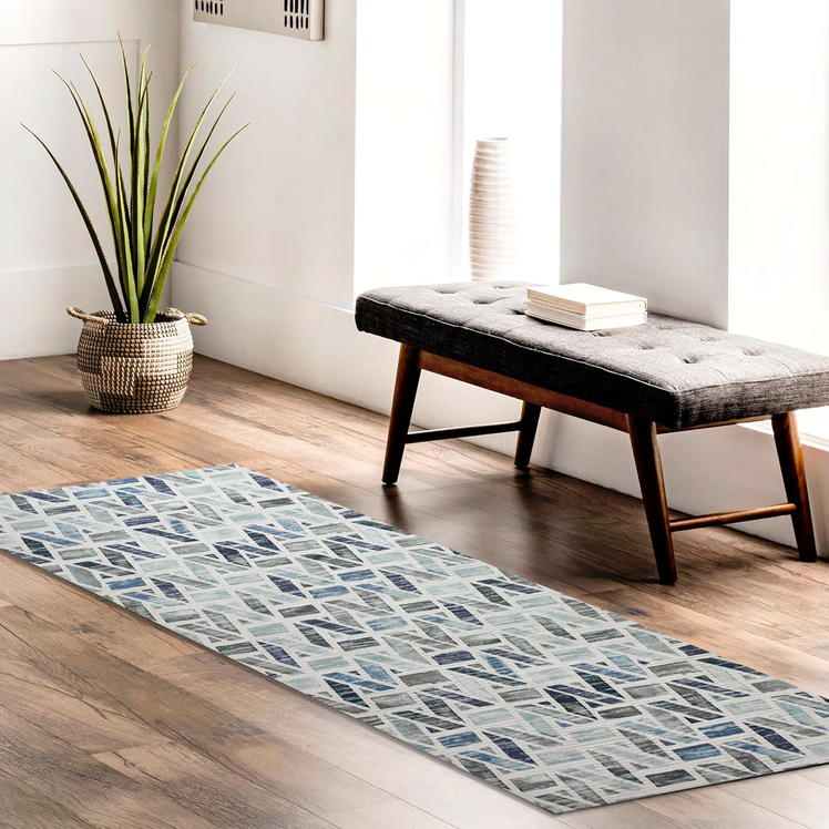Living Room Rugs Tile Trellis Printed