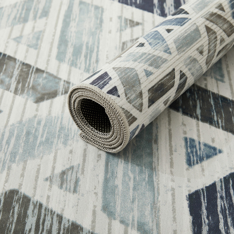 Living Room Rugs Tile Trellis Printed