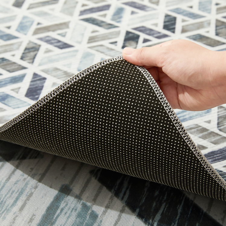 Living Room Rugs Tile Trellis Printed