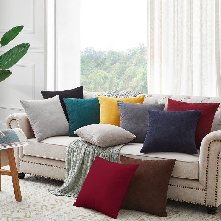 Cushion Covers Velvet Striped Soft Corduroy
