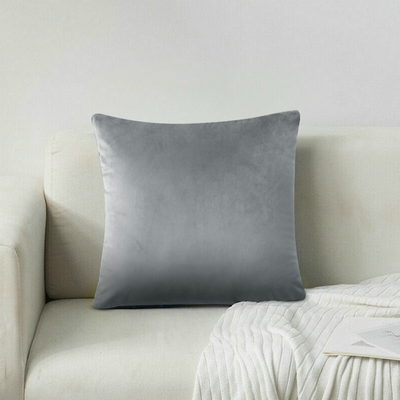 Grey Velvet Cushion Covers