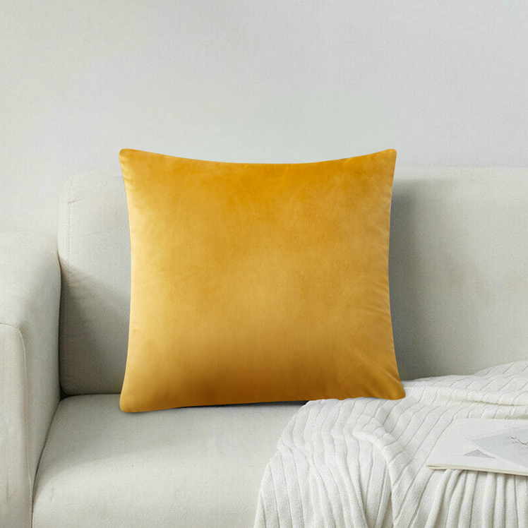Ochre Velvet Cushion Covers