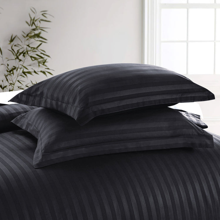Black Striped Bedding Duvet Cover Set