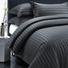 Charcoal Striped Bedding Duvet Cover Set