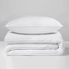 White Duvet Cover Striped Pattern Bedding Set