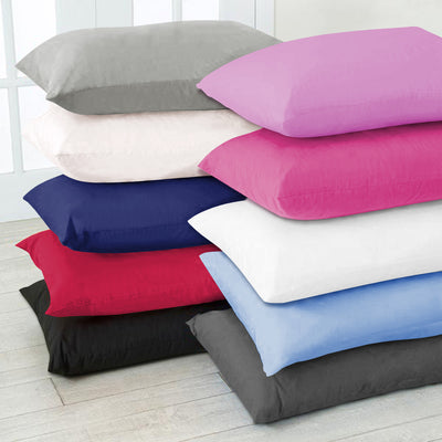 Housewife Pillowcase Pair Microfiber Plain Pillow Covers