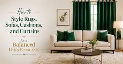 How to Style Rugs, Sofas, Cushions, and Curtains for a Balanced Living Room Look