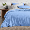 Light Blue Bedding Duvet Cover Set Plain