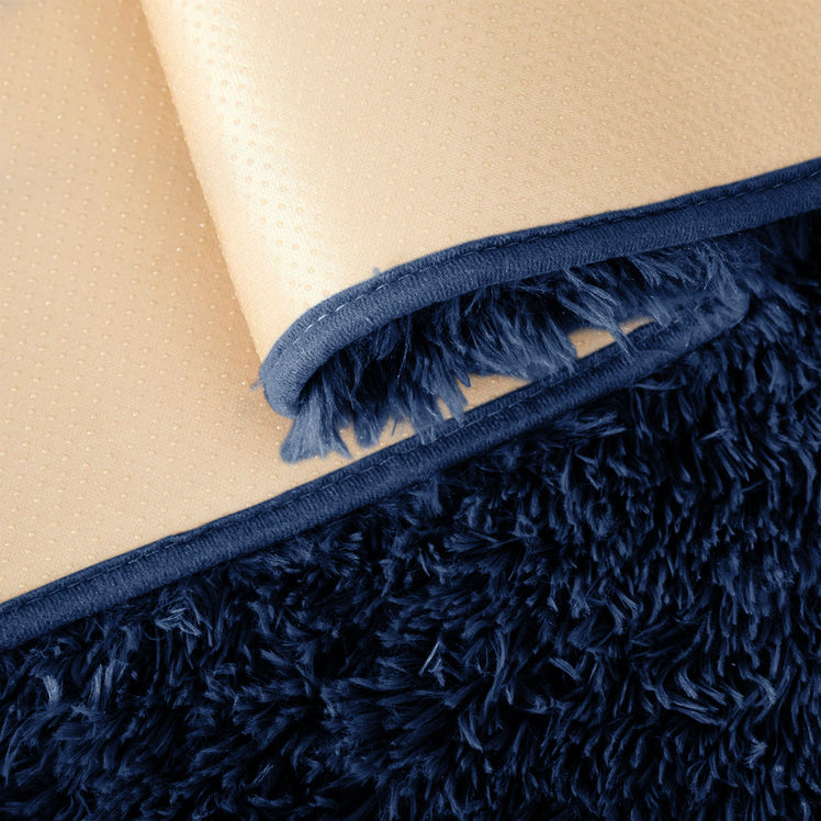 Fluffy Large Shaggy Rug Navy