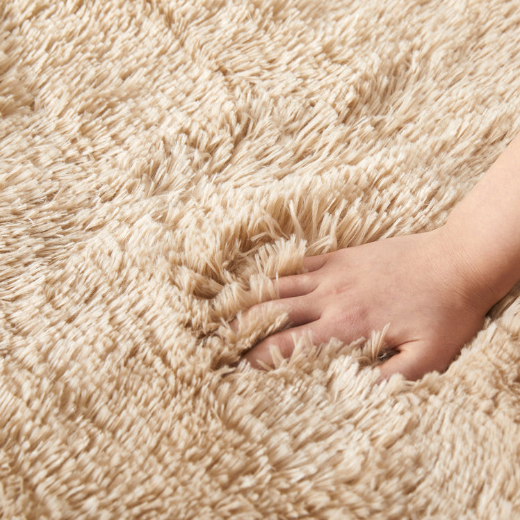 Beige Shaggy Rug Large Fluffy Shag Pile