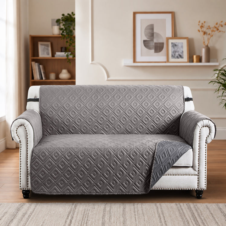 Grey Sofa Covers Waterproof Anti-Slip Protector