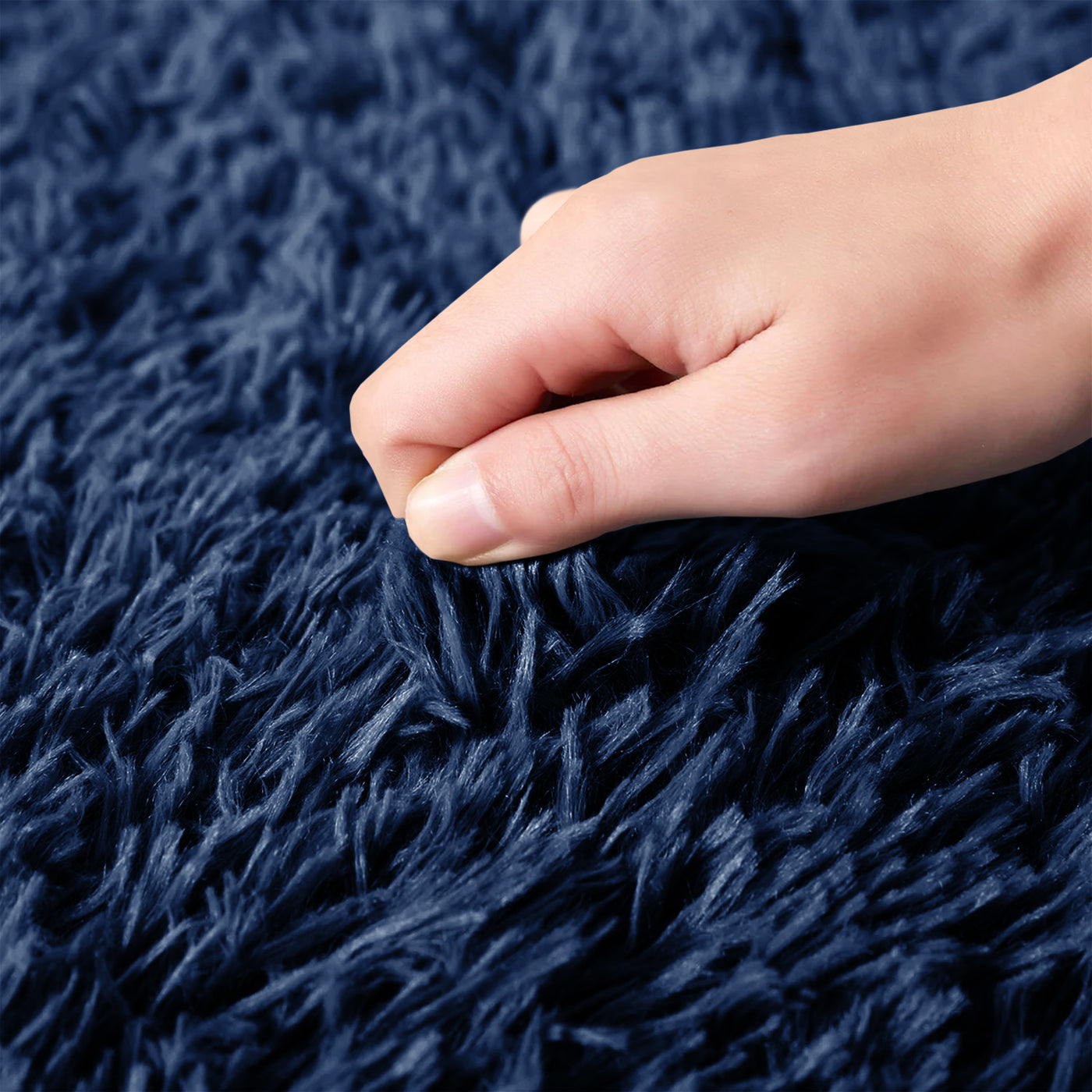 Fluffy Rags Navy Fluffy Large Shaggy Rug – Yorkshire Bedding