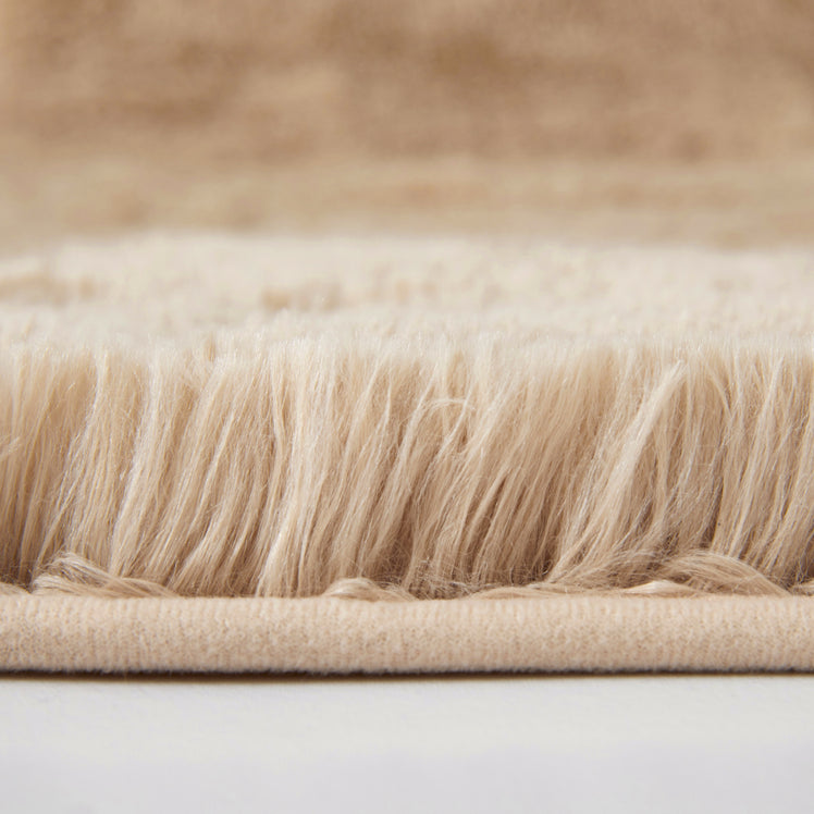 Beige Shaggy Rug Large Fluffy Shag Pile