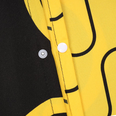 Black & Ochre Duvet Cover Waves Printed