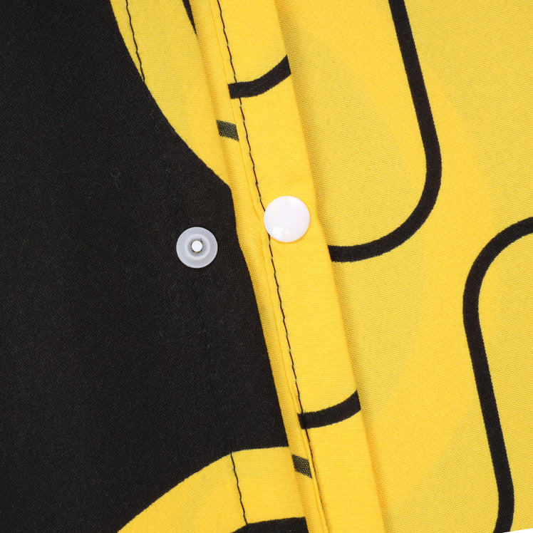 Black & Ochre Duvet Cover Waves Printed