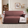 Sofa Settee Covers Waterproof Non-Slip Quilted Protector Brown/Beige