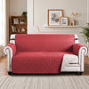 Non Slip Sofa Covers 1/2/3 Seater Reversible Waterproof Burgundy/Beige