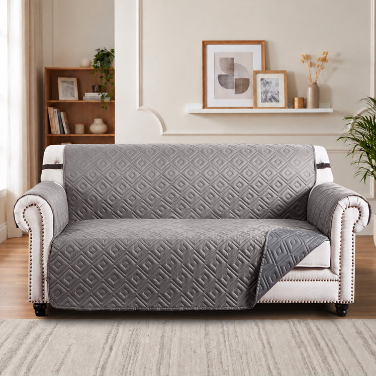 Grey Sofa Covers Waterproof Anti-Slip Protector