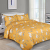 Ochre Flower Printed Duvet Cover