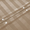 Beige Striped Bedding Duvet Cover Set