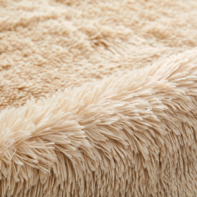 Beige Shaggy Rug Large Fluffy Shag Pile
