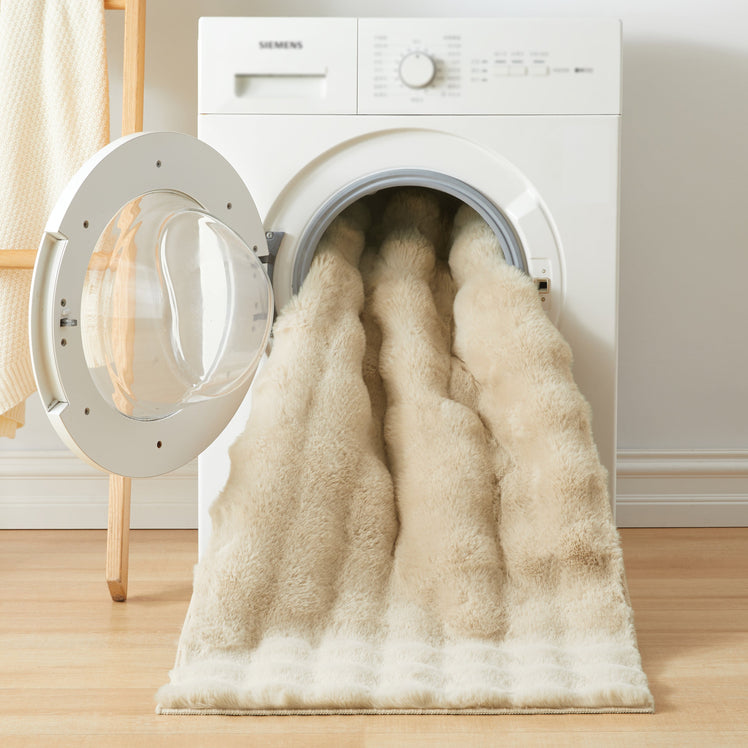 Soft Washable Bubble Textured Area Rug